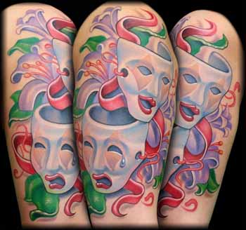Looking for unique  Tattoos? Theatre Masks
